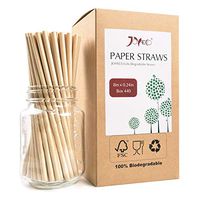 JOYECO Paper Straws Biodegradable Drinking Straw Plasticless 100% Plant-Based Compostable Bulk for Juices, Shakes, Restaurants and Party (440 Pack, Brown Kraft)