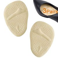 Ball of Foot Cushions for Women High Heels, 3 Pairs Forefoot Cushions, Soft Metatarsal Pads for Metatarsalgia, Callus, Atrophy Burning Sensations Relieve Pain