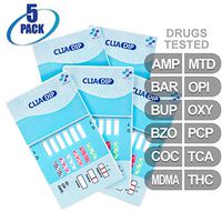 MiCare [5pk] - 12-Panel Urine Drug Test Card (AMP/BAR/BUP/BZO/COC/MDMA/MTD/OPI/OXY/PCP/TCA/THC) #MI-WDOA-3124