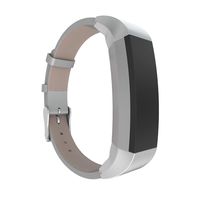 UNEXTATI for Fitbit Alta Band, Adjustable Replacement Wristband with Metal Connectors Leather Straps for Alta/Alta HR - Gray