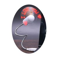 856store Fans Cooling Caprice I Love You Flashing LED Real Time Display Mini Flexible USB Cooling Fan
