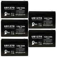 5 Pack Replacement for APC ES750 Battery - Replacement UB1270 Universal Sealed Lead Acid Battery (12V, 7Ah, 7000mAh, F1 Terminal, AGM, SLA) - Includes 10 F1 to F2 Terminal Adapters