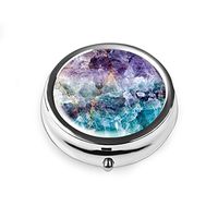 Pill Box - Lizimandu Compact 3 Compartment Medicine Case, Pill Box for Pocket or Purse(Cystal2)