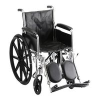 Nova MedicalProducts Healthcare 16" Steel Wheelchair Full Arms with Elevating Leg Rests