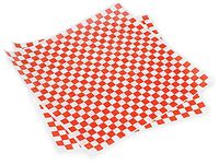 12x12" Red/White Checkerboard Food Grade Grease Resistant Tissue Sheet - WRAPS-1260RCB