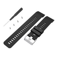 AUTRUN Band for Garmin Forerunner 35 Watch, Silicone Wristband Replacement Watch Band Strap for Garmin Forerunner 35 (Black)