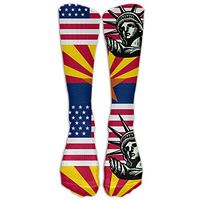 NaNa Home Statue Liberty Usa Arizona Flag Men's Women's Stylish Long Socks Athletic Sports Socks