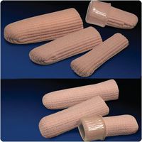 M-GEL Digital Caps Small/Medium, Ribbed. Fabric covered and sonic welded toe cap. 6 per package.