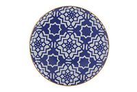 Morocco Pattern 7 Purple Blue Flat Plates 20cm- 7.87 İnch for Lunch Service for 6-6 Piece- Cake Plates