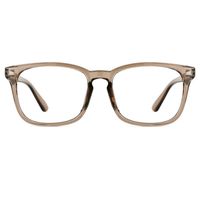 TIJN Blue Light Blocking Glasses Square Nerd Eyeglasses Frame Anti Blue Ray Computer Game Glasses (Wheat)
