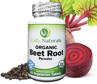 Lally Naturals Beet Root Tablets - USDA Organic Beet Root Powder – 675 mg - Non-GMO - Lower Blood Pressure – Regulate Insulin Response – Increase Performance - 60 Vegetarian Tablets