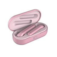 MIMEI True Wireless Earbuds 5.0 Bluetooth Headphones in-Ear Stereo Wireless Earphones with Microphone Binaural Calls, One-Step Pairing, Total 21 Hours, True Free Plus (15.5 X 10.2 X 3 cm, Pink)
