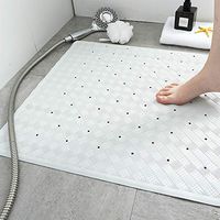 Studyset Bath Shower Mat Bathroom Bathtub Mats, Nonslip Rubber Massage Bath Mat White Suction Cup for Bathroom Yage-White 5353cm