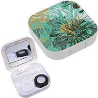 Portable Contact Lens Case Box Travel Kit Mirror + Bottle + Tweezers Container Holder [ Beauty Flowers ]