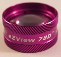 78D Condensing Lens - For use with a Biomicroscopy Slit Lamp (Purple)