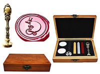 MNYR Circus Bear Luxury Wood Box Bronze Metal Peacock Wedding Invitations Gift Card Paper Stationary Envelope Seal Custom Logo Wax Seal Sealing Stamp Wax Stick Melting Spoon Wood Gift Box Kit