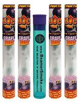 Four Juicy Jay's Juicy Jones Pre-Rolled Grape Cone with Authentic Beamer Smoke Doob Tube Container