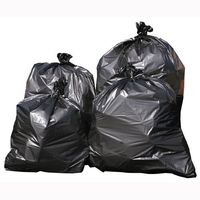 Trash Can Liners, 38" X 58", 100 bags/case, black color, low density, 2.0 mil thickness, 55 - 60 gallon capacity