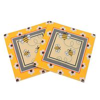 SUSHAFEN 20Pcs/Pack Honeybee Napkins Disposable Paper Napkins for Restaurant Tableware Tissue Decoupage Decoration Kids Birthday Baby Shower Wedding Party Table Decor