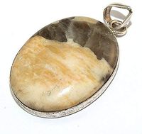 Sterling Silver Brown Gemstone Pendant Jewellery PEND497