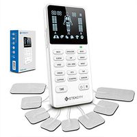 TENS Unit Muscle Stimulator Machine for Pain Relief, Etekcity 4 Channels Rechargeable Electric Pulse Massager for Back/Muscle Relaxation, 15 Massage Modes 8 Pads, FDA Compliant OTC
