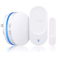 Govee Door Open Chime, 1 Magnetic Door Entry Alert Security Contact Sensor, 1 Wireless Doorbell Plugin Receiver(330 Feet, 36 Tunes, 5 Volume Levels, LED Indicators)
