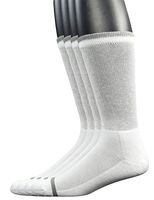 Yomandamor Men's 4 Pairs Bamboo Diabetic Crew Socks with Seamless Toe and Cushion Sole