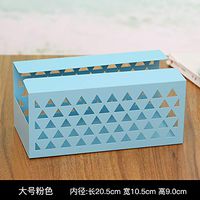 T-ZJHC North European Home Living Room Coffee Table Drawers Cute Napkins Box Storage Box, Large Blue