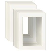 5x7" White Picture Mats with Core Bevel Cut Frame Mattes for 4x6" Pictures- Pack of 12