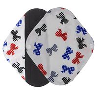 WYTong Washable Heavy Flow Charcoal Bamboo Mama Cloth/ Menstrual Choth Pads/ Reusable Sanitary Pads (Blue, S)