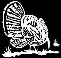 Turkey Decal #1 Bird Hunting Vehicles Window Graphic Sticker, Die Cut Vinyl Decal For Windows, Cars, Trucks, Tool Boxes, Laptops, Macbook - Virtually any Hard, Smooth Surface, Black 6 Inch