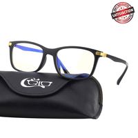 CGID CT46 Premium TR90 Frame Blue Light Blocking Glasses,Anti Glare Fatigue Blocking Headaches Eye Strain,Safety Glasses for Computer/Phone/Tablet,Rectangle Flexible Unbreakable Frame,Transparnet Lens