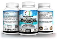 Magnesium 500mg 60 Capsules 500mg Magnesium Oxide and Citrate Supports Weight Loss by Flushing Out Colon Toxins Supports Muscles, Nerves, Bones, Eyes, Teeth, Helps with Relaxation and Sleeping