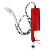 FYLD Electric Water Heater,Rapid Heating Ready-to-use, 3KW 220V 50HZ Waterproof Level(Ipx4) 12 2 3 inch -Suitable for Kitchen/Bathroom/Hotel/Barbershop,Red