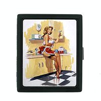 Perfection In Style Metal Cigarette Case Vintage Housewife Design 021