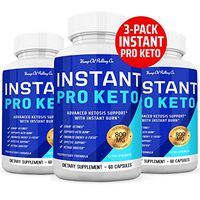 (3-Pack) Instant Fast Keto Boost Premium Insta Keto Diet Pills - Max Strength Ketogenic BHB Ketones Supplement for Men and Women - 90 Day Supply