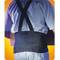 Mesh Industrial Back Support Black W/Suspenders - Small