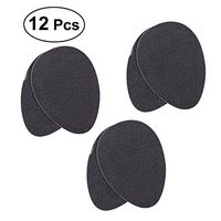 SUPVOX 12pcs Anti Slip Non Skid Shoe Pads Rubber Adhesive Sole Protector Grips Nonslip Cushion Heel Replacement pad (Black)