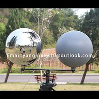 LSX VFX HDRI 25cm Chrome Ball + Grey Ball 360 Cam for HDRI Lighting (C4D / Redshift) Stainless Steel Hollow Sphere Photographic Props Set