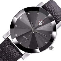 Fxbar,Men Luxury Stainless Steel Quartz Watches Round Dial Case Analog Wrist Watch Minimalist Bracelet Watches(Black)