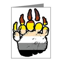 Note Card Gay Bear Pride Paw Print