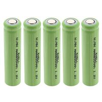 5x Exell 1.2V 800mAh NiMH AAA Size Rechargeable Flat Top Batteries use with electric razors toothbrushes high power static applications (Telecoms UPS and Smart grid) electric tools electric mopeds