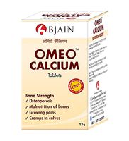 Bjain Omeo Calcium Tablets, Homeo Bone Strength Supplement with Calcarea carb, Silicea, Calcarea Phos. 25gms Pack of 2