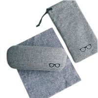 Retro Design Cotton and Linen Meterial Glasses Box