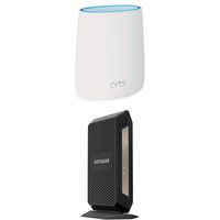 NETGEAR Orbi Home Mesh WiFi Router (RBR20) with DOCSIS 3.1 Gigabit (32x8) Cable Modem (CM1000-1AZNAS)