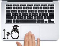 Totoro Waiting for Bus Printed Trackpad Clear Vinyl Decal Sticker Compatible with Apple MacBook Pro Air 11" 12" 13" 15" All Years Laptop Trackpad Keyboard (New 15" Macbook Pro)