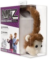 ReTrak Retractable Animalz Tangle-Free, Volume Limiting (85 dB) Over Ear Headphones for Kids, Brown Monkey (ETAUDFMNKY)