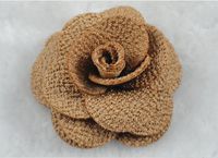 10pcs High-Grade Pearl Cloth Roses Applique/Craft/DIY Pick Color (Coffee)