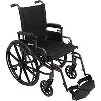 ProBasics Ultra Lightweight Wheelchair for Adults - Height Adjustable Seat - Flip Back Heaight Adjustable Desk Arms - Swing-Away Foot Rest, 16" x 16" Seat