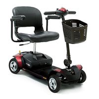 Pride Mobility - Go-Go Elite Traveller - Lightweight Travel Scooter - 4-Wheel - Red